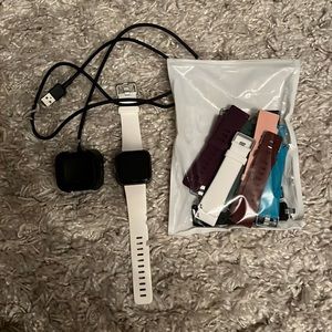 Fitbit Versa with white band